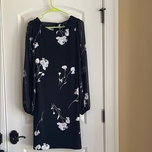Elegant Black Floral Dress